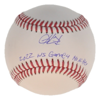 Cristian Javier Signed OML Baseball Inscribed "2022 WS Game 4 No Hitter" (Beckett) at PristineAuction.com