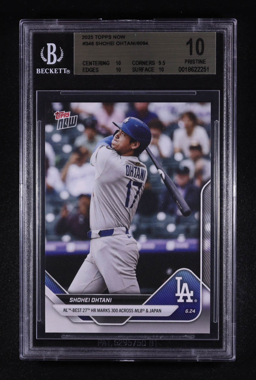 Shohei Ohtani 2025 Topps Now #346 (BGS 10) at PristineAuction.com Shohei Ohtani 2025 Topps Now #346 (BGS 10) at PristineAuction.com