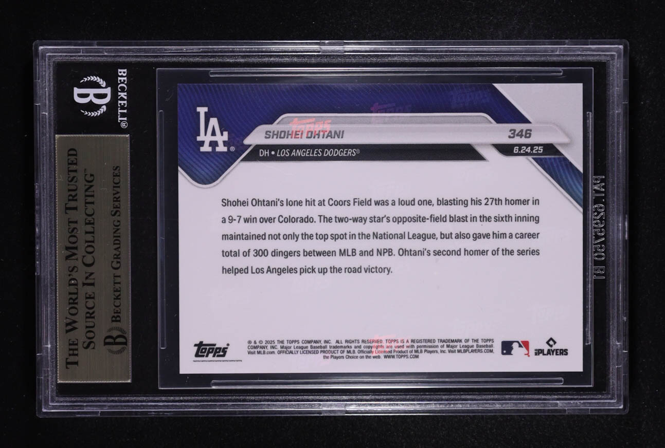 Shohei Ohtani 2025 Topps Now #346 (BGS 10) at PristineAuction.com Shohei Ohtani 2025 Topps Now #346 (BGS 10) at PristineAuction.com