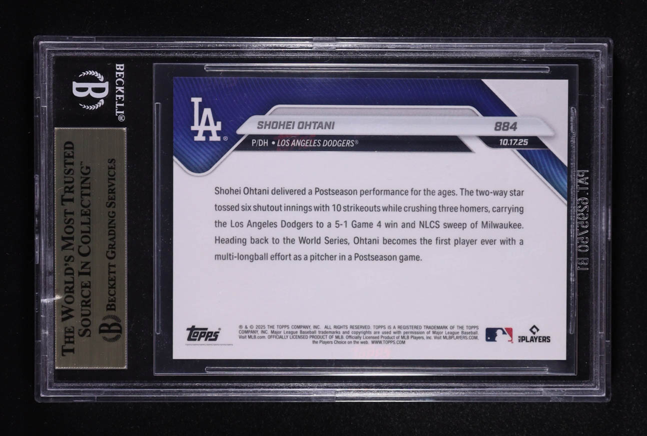 Shohei Ohtani 2025 Topps Now #884 (BGS 10) at PristineAuction.com Shohei Ohtani 2025 Topps Now #884 (BGS 10) at PristineAuction.com