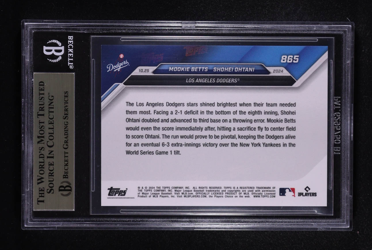 Mookie Betts / Shohei Ohtani 2024 Topps Now #865 (BGS 10) at PristineAuction.com Mookie Betts / Shohei Ohtani 2024 Topps Now #865 (BGS 10) at PristineAuction.com