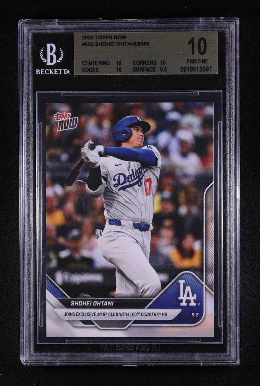 Shohei Ohtani 2025 Topps Now #650 (BGS 10) at PristineAuction.com Shohei Ohtani 2025 Topps Now #650 (BGS 10) at PristineAuction.com