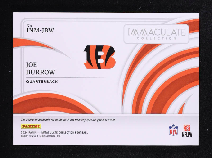 Joe Burrow 2024 Immaculate Collection Immaculate Numbers Memorabilia #3 #10/88 at PristineAuction.com Joe Burrow 2024 Immaculate Collection Immaculate Numbers Memorabilia #3 #10/88 at PristineAuction.com