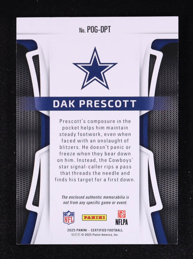Dak Prescott 2025 Certified Piece of the Game Lime Green #7 #11/15 at PristineAuction.com Dak Prescott 2025 Certified Piece of the Game Lime Green #7 #11/15 at PristineAuction.com