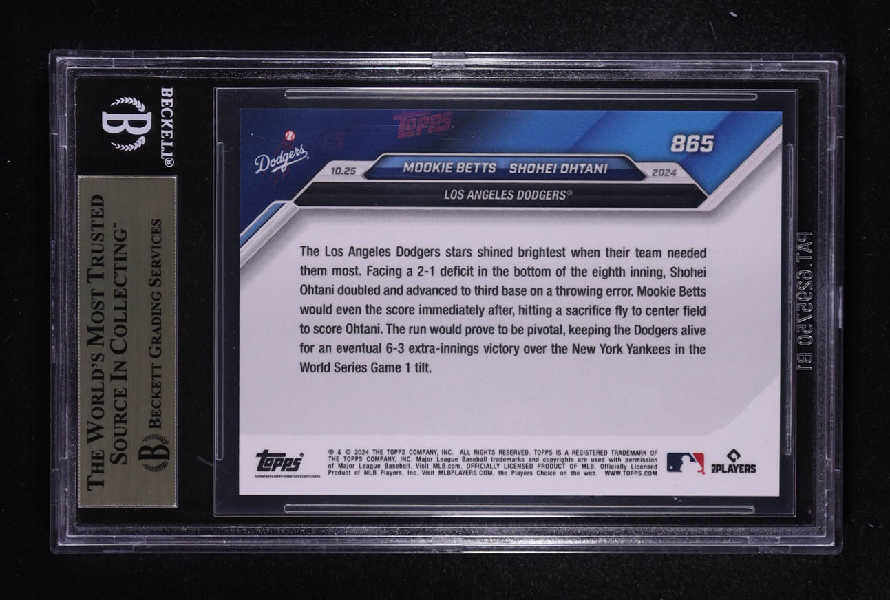 Mookie Betts / Shohei Ohtani 2024 Topps Now #865 (BGS 10) at PristineAuction.com Mookie Betts / Shohei Ohtani 2024 Topps Now #865 (BGS 10) at PristineAuction.com