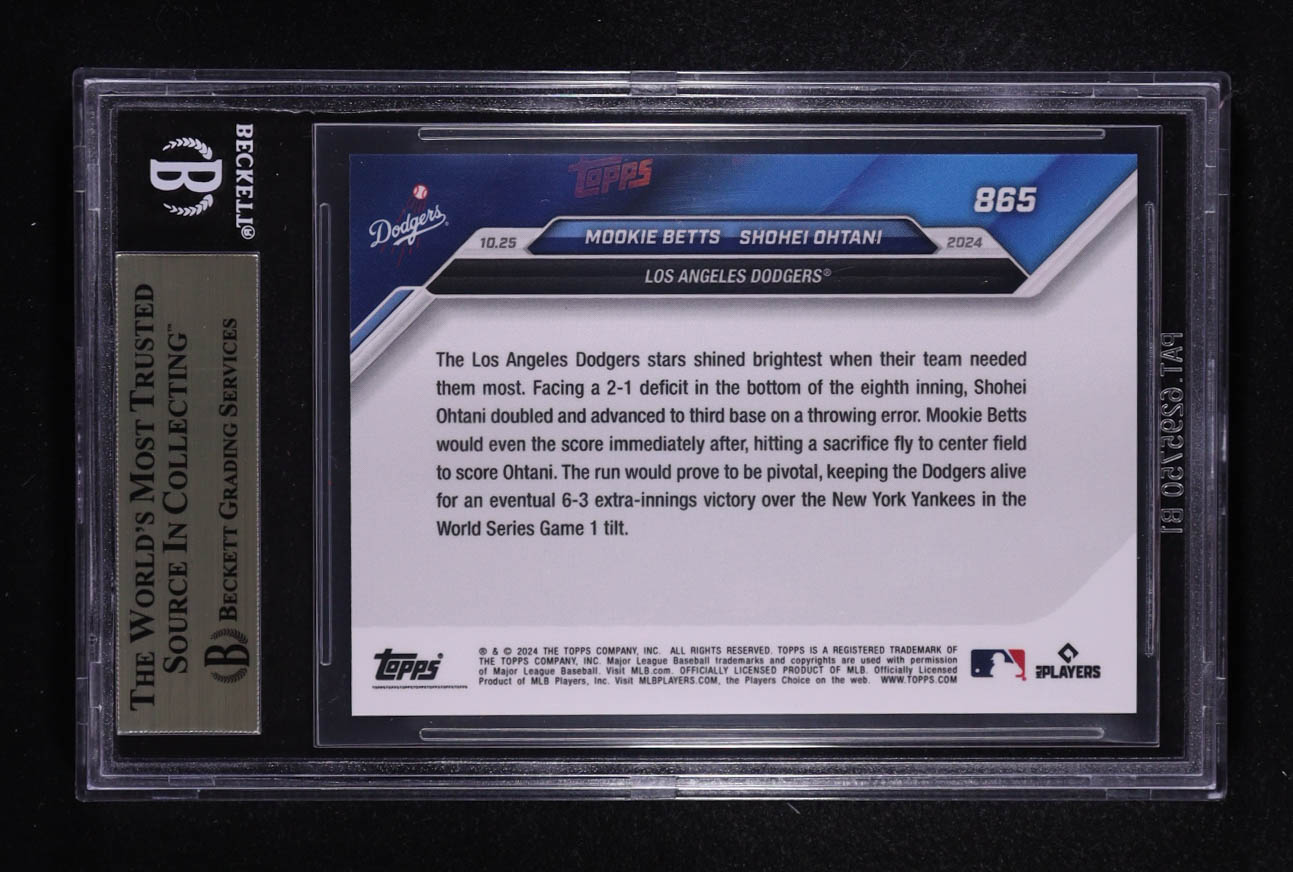 Mookie Betts / Shohei Ohtani 2024 Topps Now #865 (BGS 10) at PristineAuction.com Mookie Betts / Shohei Ohtani 2024 Topps Now #865 (BGS 10) at PristineAuction.com