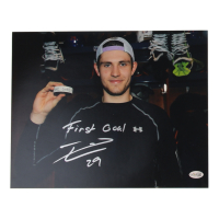 Leon Draisaitl Signed Oilers 11x14 Photo Inscribed "First Goal" (JSA) at PristineAuction.com