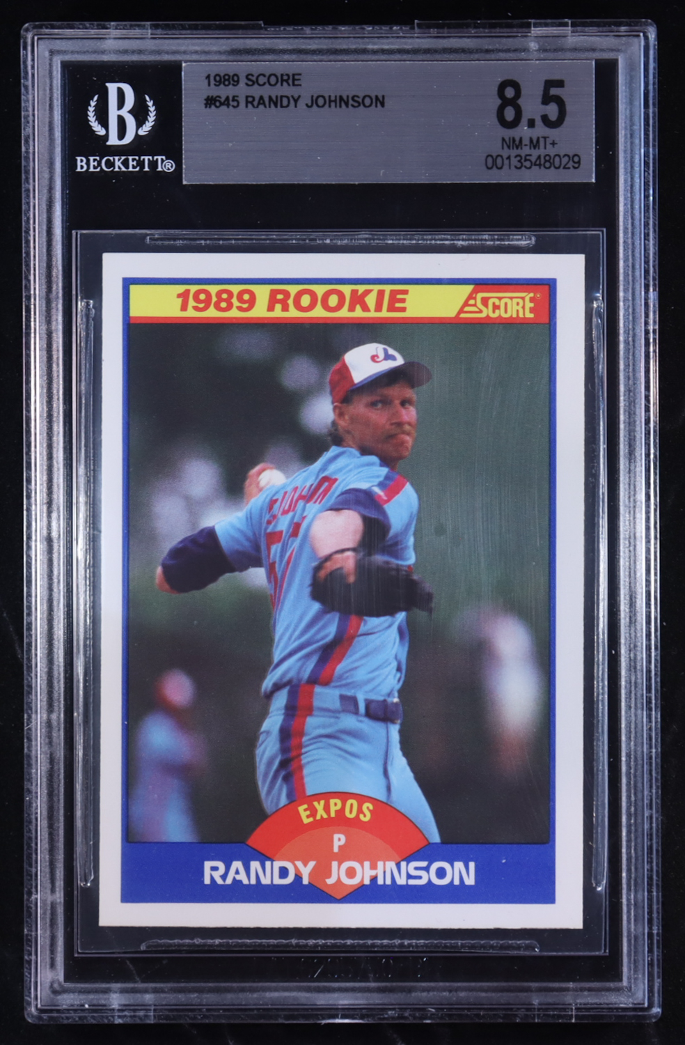Randy Johnson 1989 Score #645 RC (BGS 8.5) at PristineAuction.com Randy Johnson 1989 Score #645 RC (BGS 8.5) at PristineAuction.com