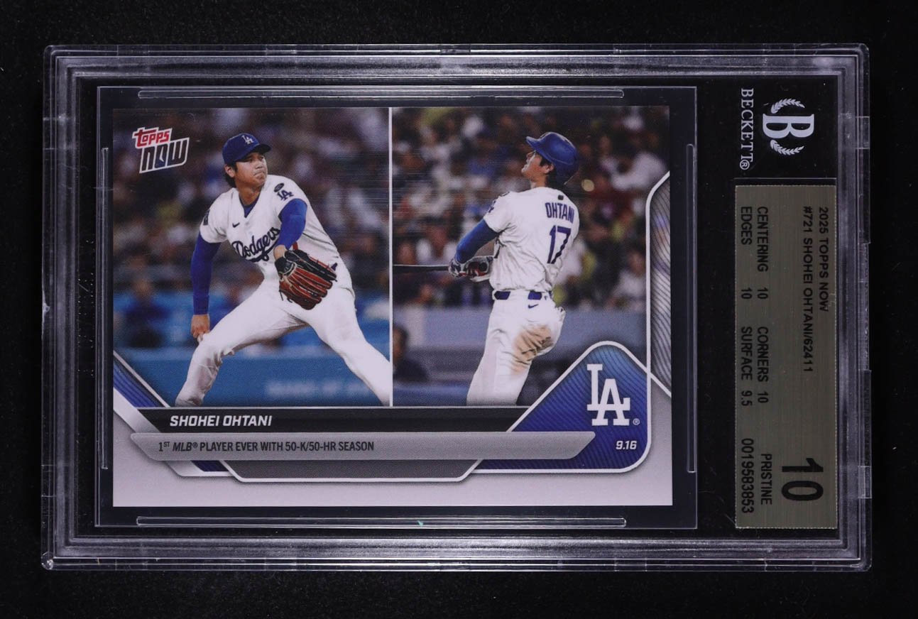 Shohei Ohtani 2025 Topps Now #721 (BGS 10) at PristineAuction.com Shohei Ohtani 2025 Topps Now #721 (BGS 10) at PristineAuction.com