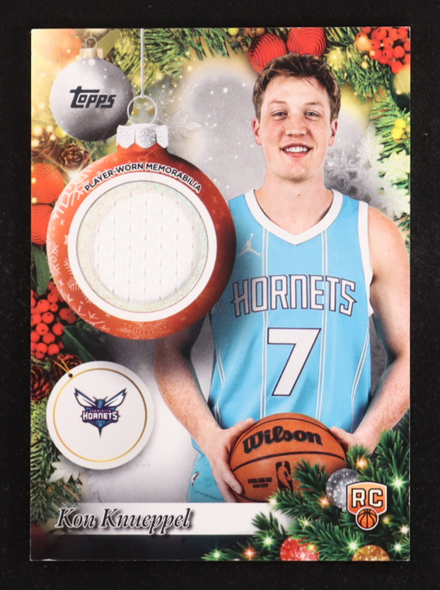 Kon Knueppel 2025-26 Topps Holiday Relics #PRKK RC at PristineAuction.com Kon Knueppel 2025-26 Topps Holiday Relics #PRKK RC at PristineAuction.com