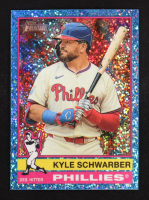 Kyle Schwarber 2025 Topps Heritage Chrome Light Blue Sparkle Refractors #480 at PristineAuction.com