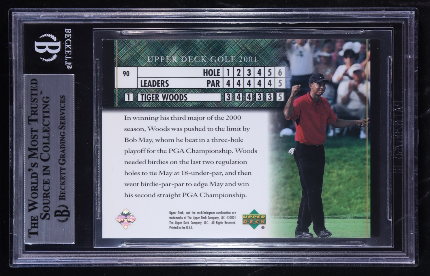 Tiger Woods 2001 Upper Deck #90 LB (BGS 9) at PristineAuction.com Tiger Woods 2001 Upper Deck #90 LB (BGS 9) at PristineAuction.com