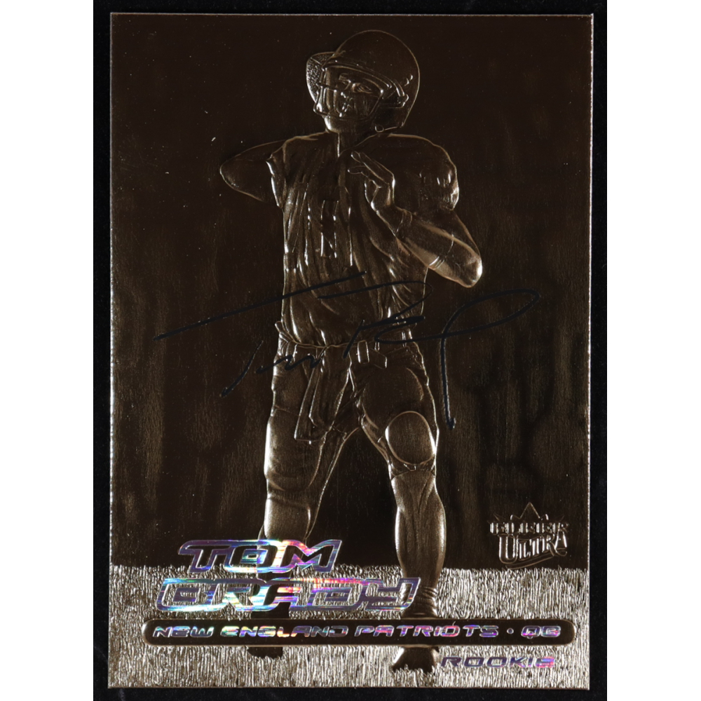 Tom Brady 2000 Fleer Ultra 23KT Gold Black Metallic Signature Series #NNO RC at PristineAuction.com