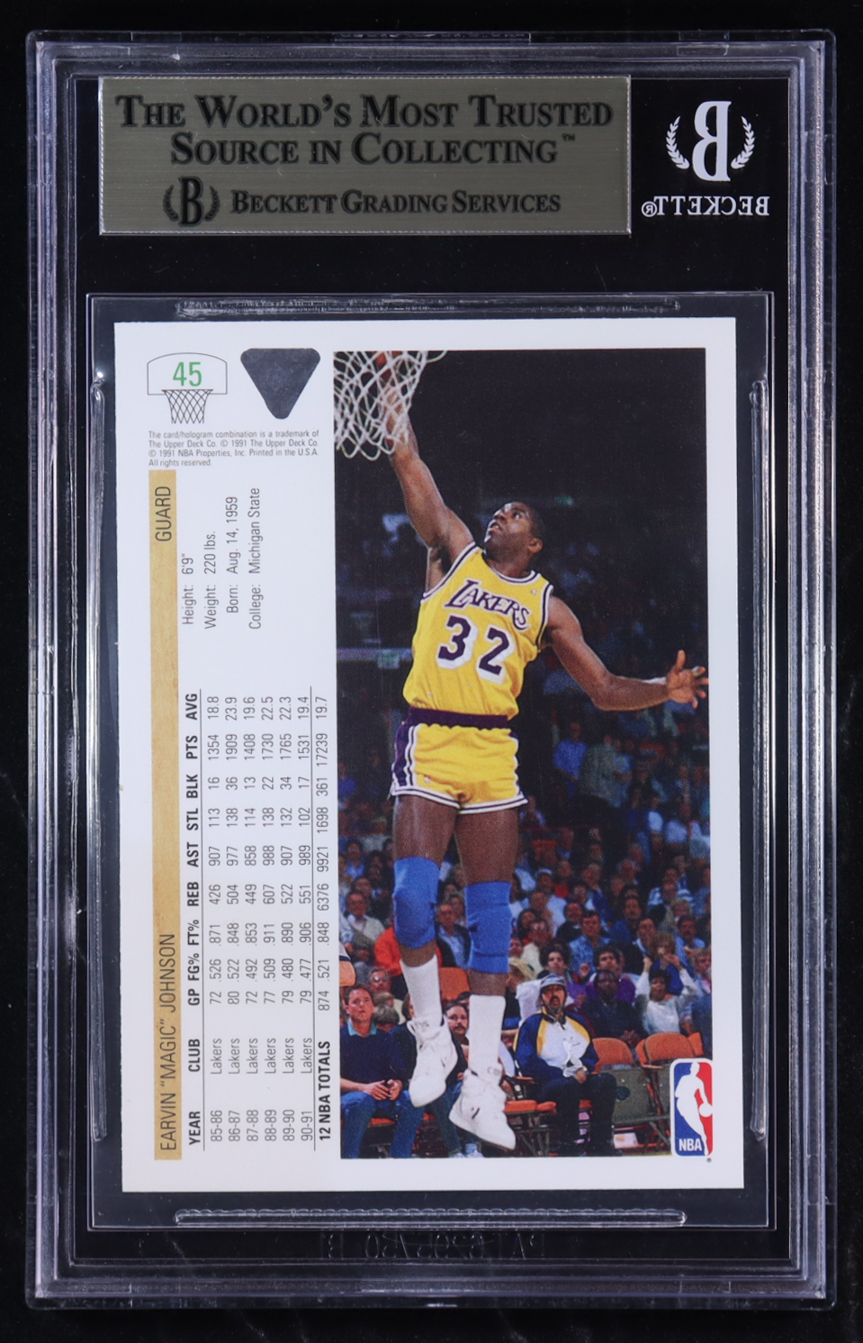 Magic Johnson 1991-92 Upper Deck #45 (BGS 9.5) at PristineAuction.com Magic Johnson 1991-92 Upper Deck #45 (BGS 9.5) at PristineAuction.com