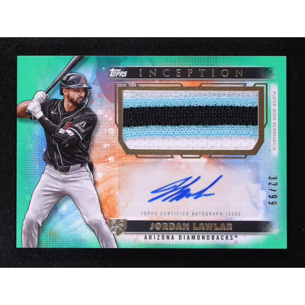 Jordan Lawlar 2024 Topps Inception Patch Autographs Green #APCJLA #32/99 at PristineAuction.com