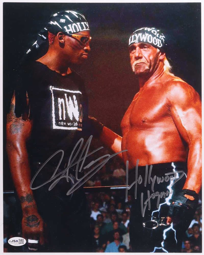 Dennis Rodman & Hulk Hogan Signed 11x14 Photo (JSA) at PristineAuction.com Dennis Rodman & Hulk Hogan Signed 11x14 Photo (JSA) at PristineAuction.com