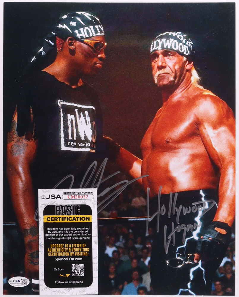 Dennis Rodman & Hulk Hogan Signed 11x14 Photo (JSA) at PristineAuction.com Dennis Rodman & Hulk Hogan Signed 11x14 Photo (JSA) at PristineAuction.com