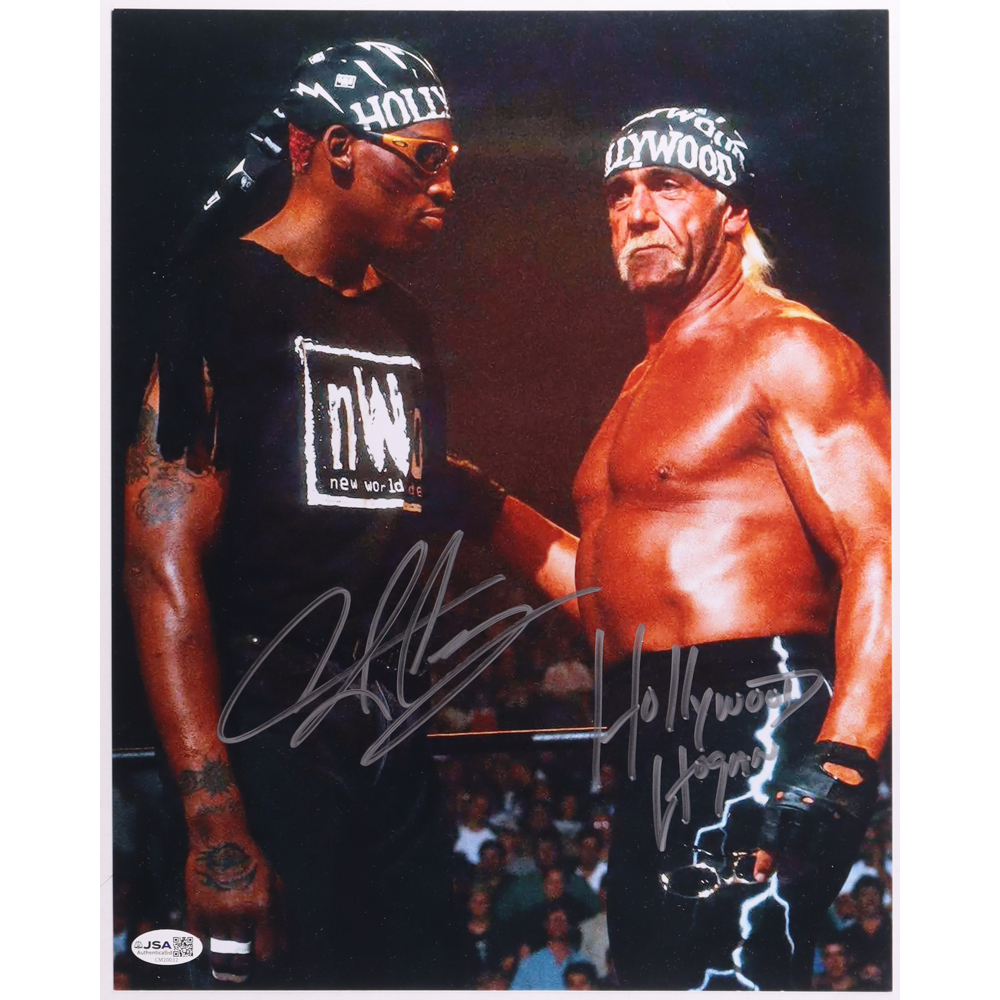 Dennis Rodman & Hulk Hogan Signed 11x14 Photo (JSA) at PristineAuction.com