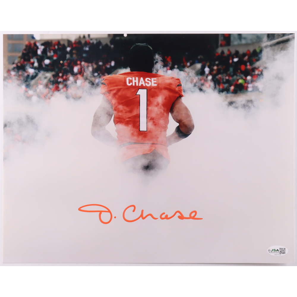 Ja'Marr Chase Signed Bengals 11x14 Photo (JSA) at PristineAuction.com