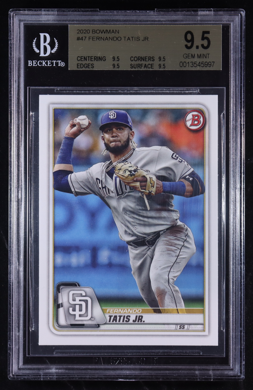 Fernando Tatis Jr. 2020 Bowman #47 (BGS 9.5) at PristineAuction.com Fernando Tatis Jr. 2020 Bowman #47 (BGS 9.5) at PristineAuction.com