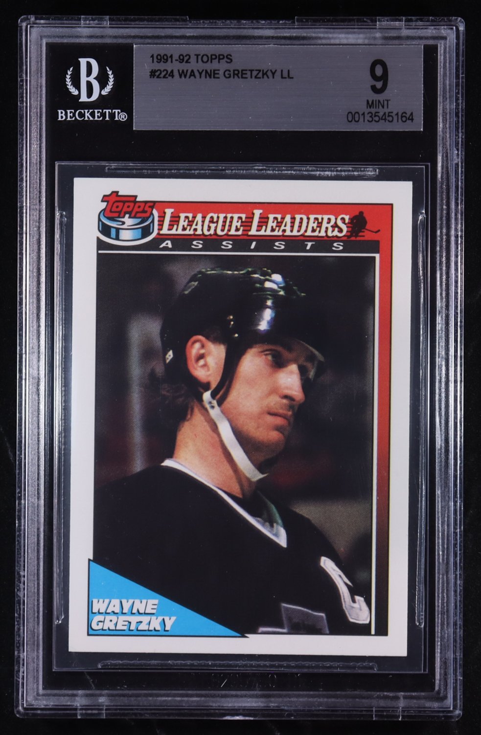 Wayne Gretzky 1991-92 Topps #224 LL (BGS 9) at PristineAuction.com Wayne Gretzky 1991-92 Topps #224 LL (BGS 9) at PristineAuction.com
