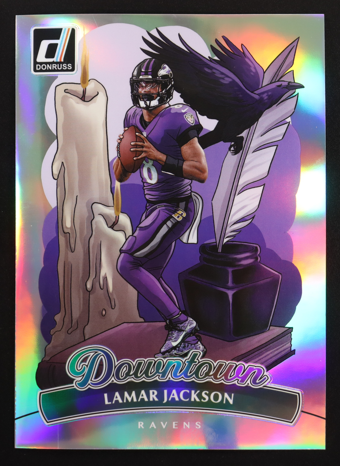 Lamar Jackson 2024 Donruss Downtown Oversize #1 at PristineAuction.com Lamar Jackson 2024 Donruss Downtown Oversize #1 at PristineAuction.com