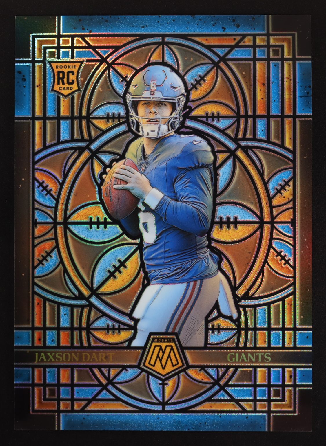 Jaxson Dart 2025 Panini Mosaic Stained Glass Oversized #19 RC at PristineAuction.com Jaxson Dart 2025 Panini Mosaic Stained Glass Oversized #19 RC at PristineAuction.com