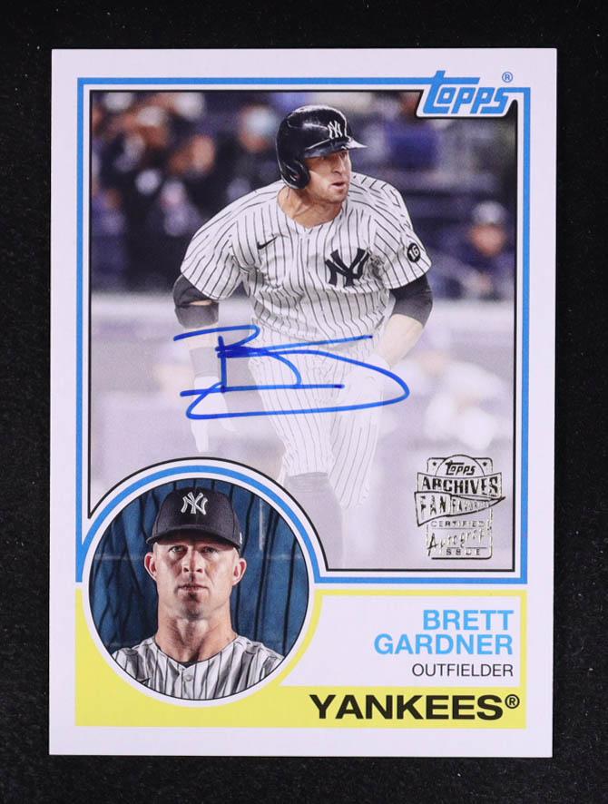 Brett Gardner 2024 Topps Archives '83 Fan Favorites Autographs #83FFBG at PristineAuction.com Brett Gardner 2024 Topps Archives '83 Fan Favorites Autographs #83FFBG at PristineAuction.com