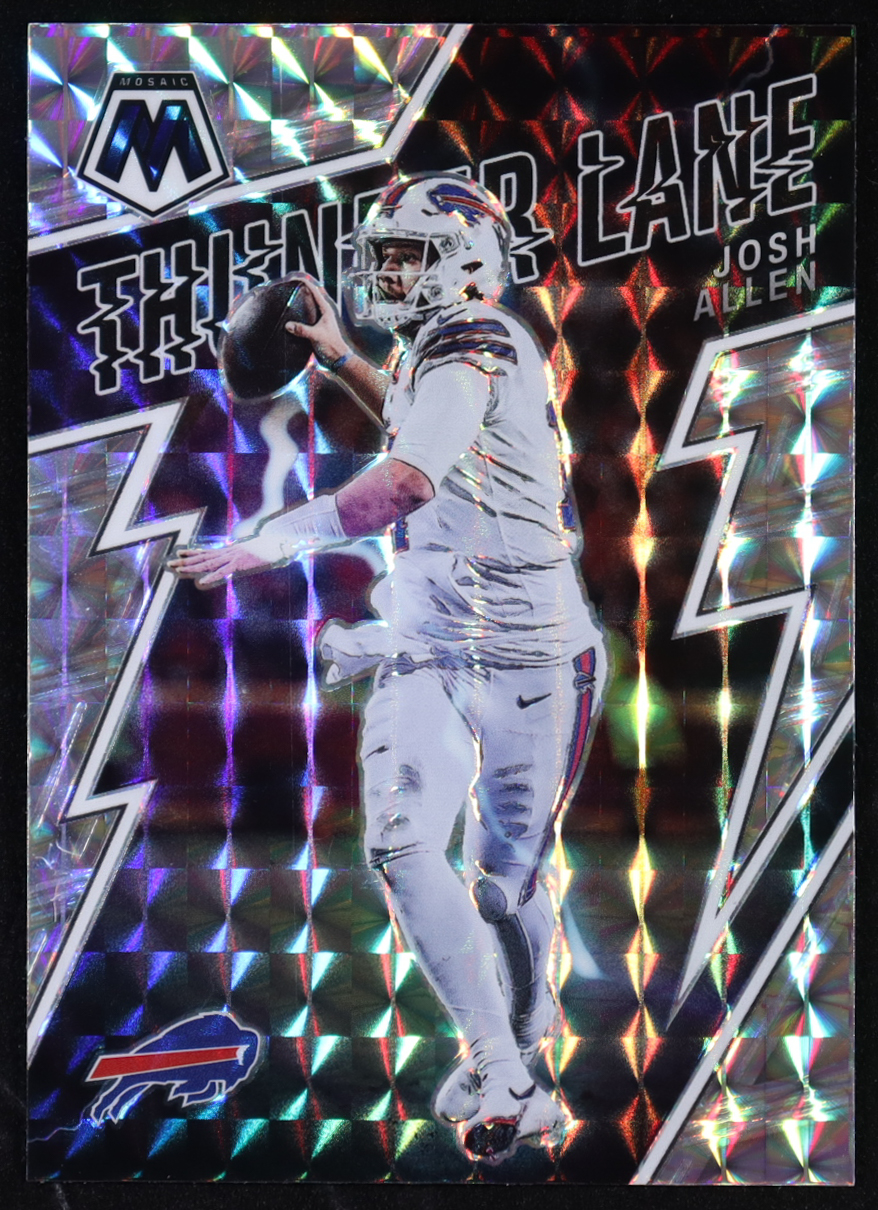Josh Allen 2022 Panini Mosaic Thunder Lane Mosaic #19 at PristineAuction.com Josh Allen 2022 Panini Mosaic Thunder Lane Mosaic #19 at PristineAuction.com