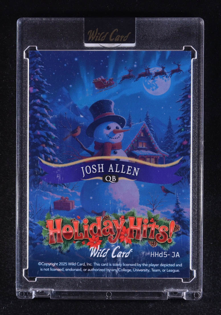 Josh Allen 2025 Wild Card Holiday Hits Holiday Sleigh Rainbow #JA #3/5 at PristineAuction.com Josh Allen 2025 Wild Card Holiday Hits Holiday Sleigh Rainbow #JA #3/5 at PristineAuction.com