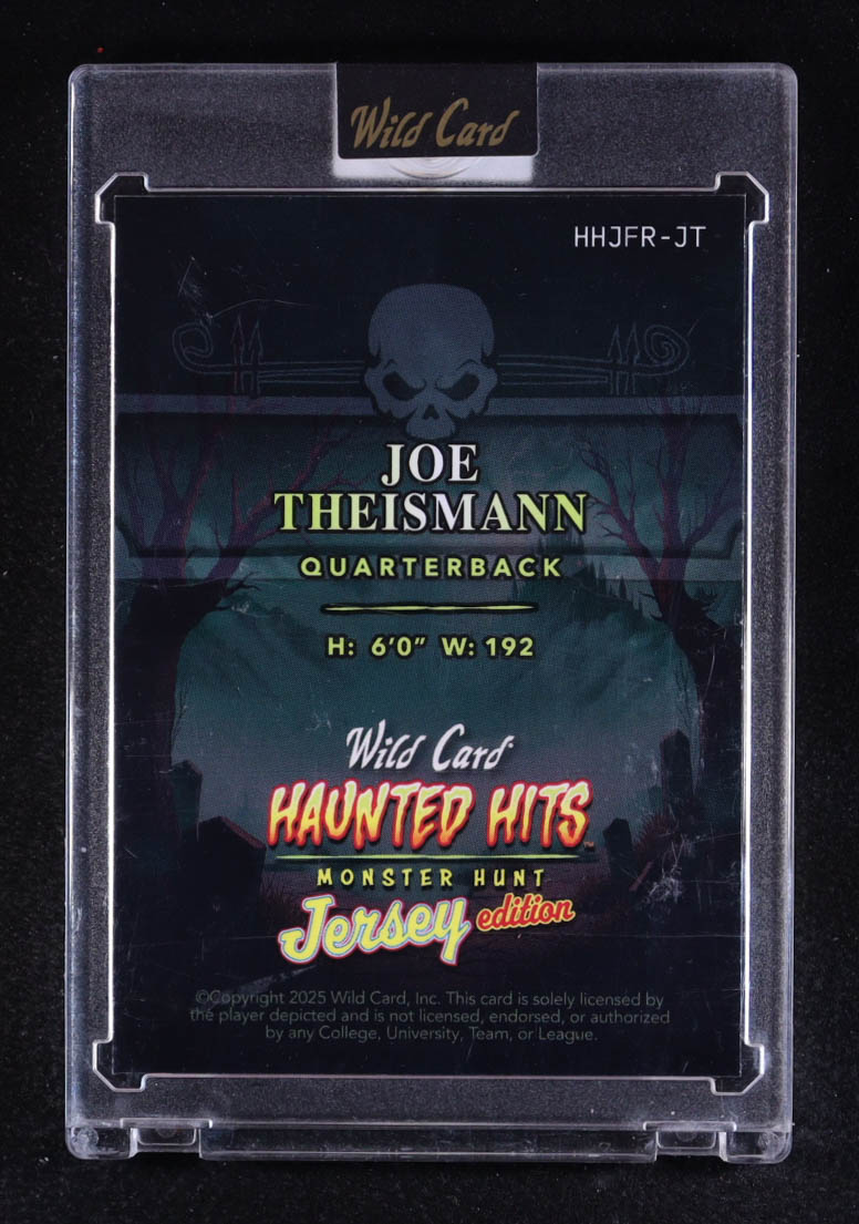 Joe Theismann 2025 Wild Card Haunted Hits Monster Hunt Jersey Edition Frankenstein Green Raywave #JT #3/9 at PristineAuction.com Joe Theismann 2025 Wild Card Haunted Hits Monster Hunt Jersey Edition Frankenstein Green Raywave #JT #3/9 at PristineAuction.com