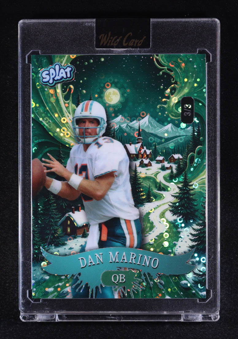 Dan Marino 2025 Wild Card Splat Holiday Edition Silent Night Green Donut Circles #DM #3/3 at PristineAuction.com Dan Marino 2025 Wild Card Splat Holiday Edition Silent Night Green Donut Circles #DM #3/3 at PristineAuction.com