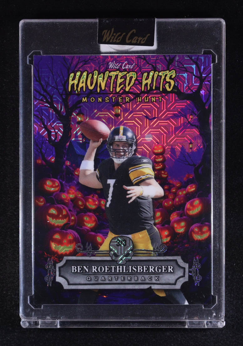 Ben Roethlisberger 2025 Wild Card Haunted Hits Monster Hunt Purple Pumpkin Patch Mojo #BR #3/3 at PristineAuction.com Ben Roethlisberger 2025 Wild Card Haunted Hits Monster Hunt Purple Pumpkin Patch Mojo #BR #3/3 at PristineAuction.com