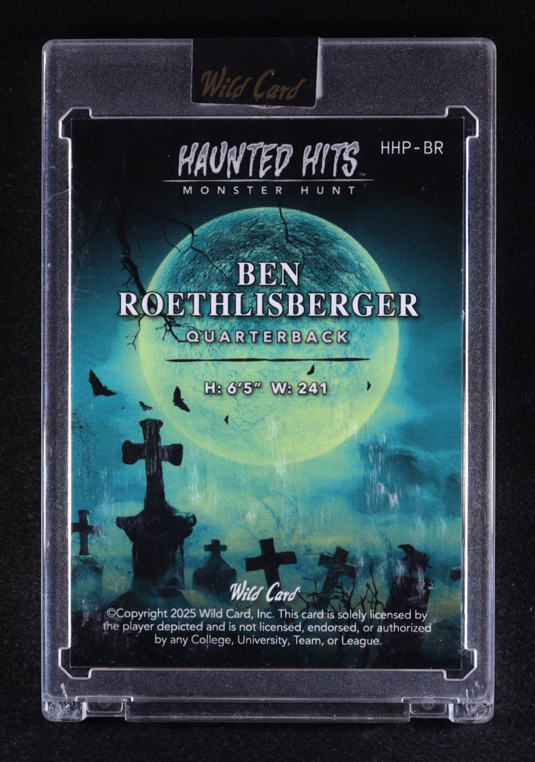 Ben Roethlisberger 2025 Wild Card Haunted Hits Monster Hunt Purple Pumpkin Patch Mojo #BR #3/3 at PristineAuction.com Ben Roethlisberger 2025 Wild Card Haunted Hits Monster Hunt Purple Pumpkin Patch Mojo #BR #3/3 at PristineAuction.com