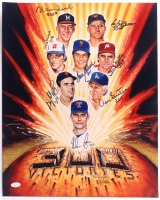 "300 Victories" LE 16x20 Photo Signed By (8) with Nolan Ryan, Warren Spahn, Tom Seaver, Gaylord Perry with Total Wins Inscriptions (JSA) at PristineAuction.com