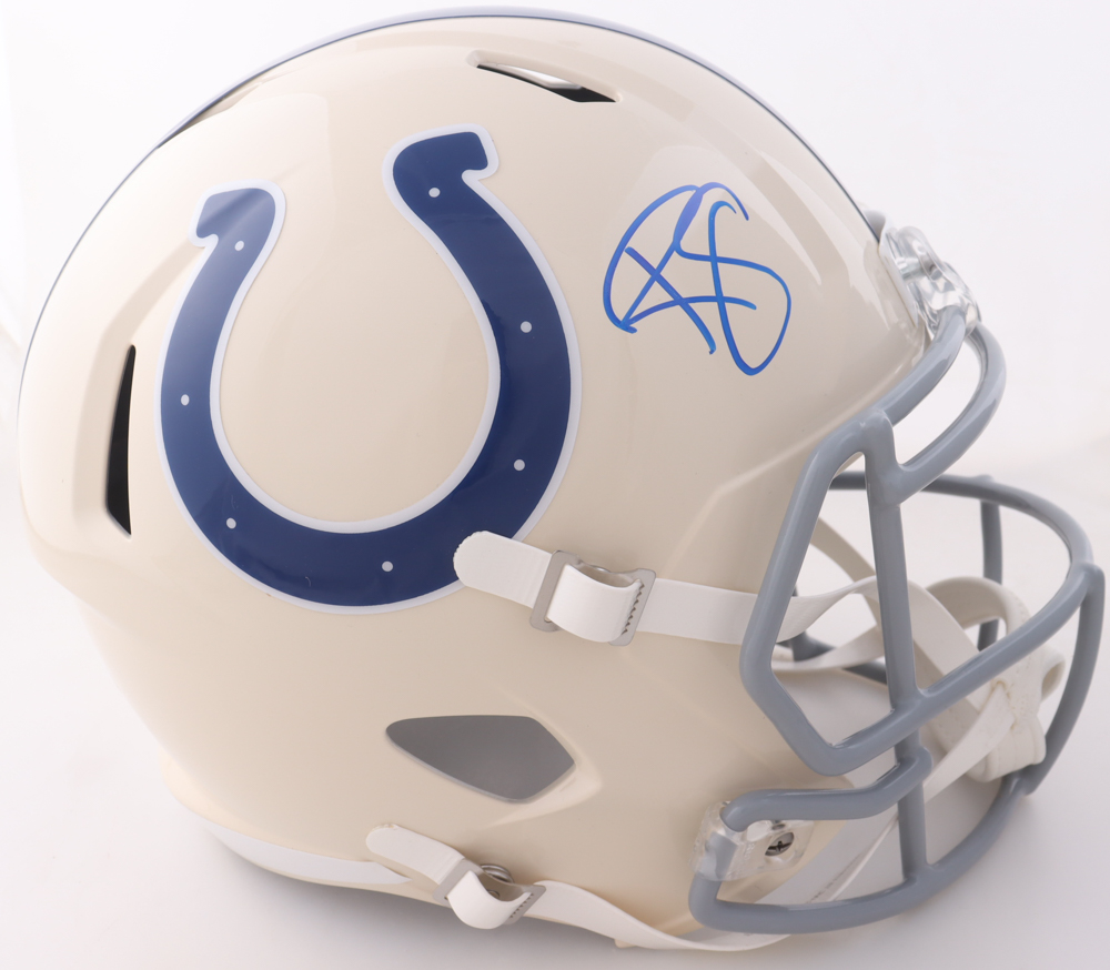 Reggie Wayne Signed Colts Full-Size Retro Alternate Speed Helmet (JSA) at PristineAuction.com Reggie Wayne Signed Colts Full-Size Retro Alternate Speed Helmet (JSA) at PristineAuction.com