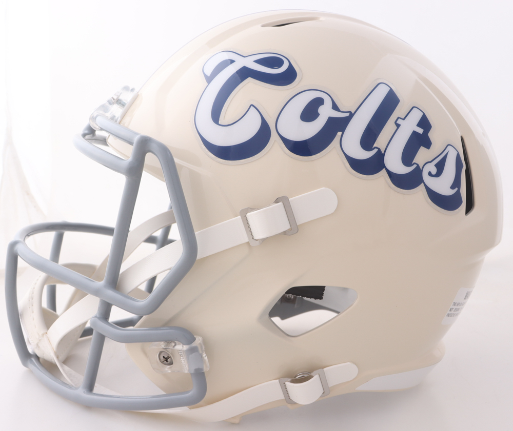 Reggie Wayne Signed Colts Full-Size Retro Alternate Speed Helmet (JSA) at PristineAuction.com Reggie Wayne Signed Colts Full-Size Retro Alternate Speed Helmet (JSA) at PristineAuction.com
