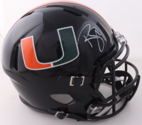 Reggie Wayne Signed Miami Hurricanes Full-Size Speed Helmet (JSA) at PristineAuction.com