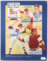 1989 National Baseball Hall of Fame Yearbook Signed By (4) with Carl Yastrzemski, Johnny Bench, Red Schoendienst & Al Barlick (JSA) at PristineAuction.com