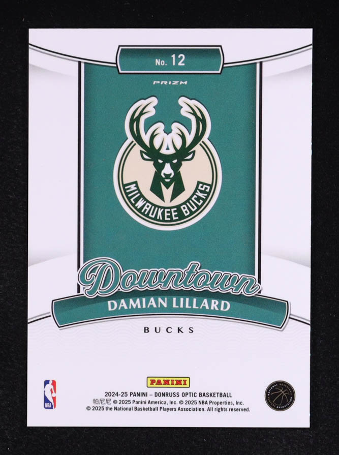 Damian Lillard 2024-25 Donruss Optic Downtown #12 at PristineAuction.com Damian Lillard 2024-25 Donruss Optic Downtown #12 at PristineAuction.com