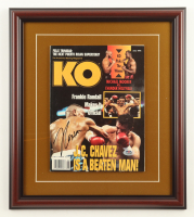 Julio C&eacute;sar Ch&aacute;vez Signed KO Fight Custom Framed Program (PSA) at PristineAuction.com