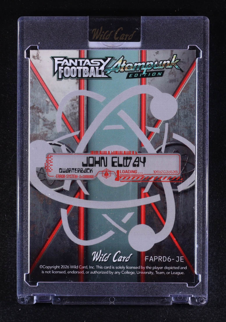 John Elway 2026 Wild Card Fantasy Football Atompunk Red Stealth #JE #1/2 at PristineAuction.com John Elway 2026 Wild Card Fantasy Football Atompunk Red Stealth #JE #1/2 at PristineAuction.com