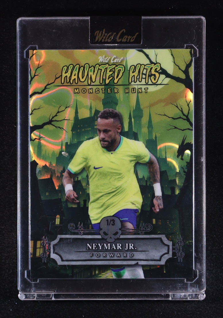 Neymar Jr. 2025 Wild Card Haunted Hits Monster Hunt Yellow Creepy Castle Lava #NJ #1/3 at PristineAuction.com Neymar Jr. 2025 Wild Card Haunted Hits Monster Hunt Yellow Creepy Castle Lava #NJ #1/3 at PristineAuction.com