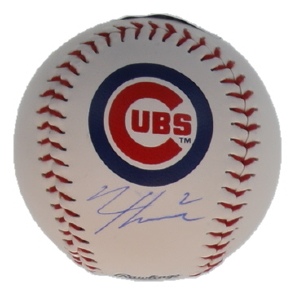 Nico Hoerner Signed OML Cubs Logo Baseball (SWAU) at PristineAuction.com