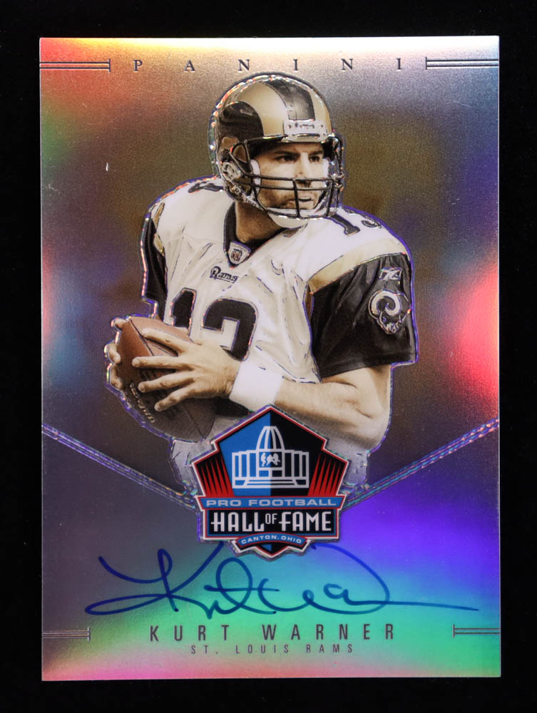 Kurt Warner 2023 Panini National Treasures Spectra HOF Signatures Prizm #8 #42/50 at PristineAuction.com Kurt Warner 2023 Panini National Treasures Spectra HOF Signatures Prizm #8 #42/50 at PristineAuction.com