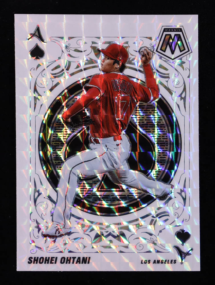 Shohei Ohtani 2022 Panini Mosaic Aces Mosaic #2 at PristineAuction.com Shohei Ohtani 2022 Panini Mosaic Aces Mosaic #2 at PristineAuction.com