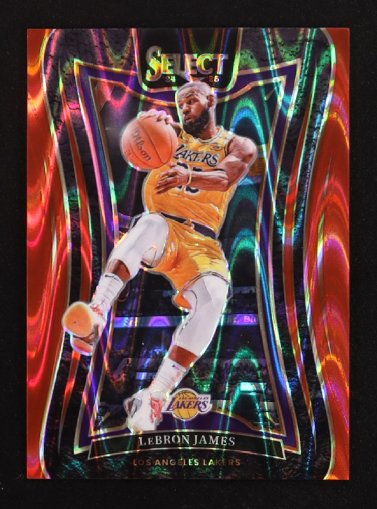 LeBron James 2024-25 Select Red Tectonic Prizms #310 #54/65