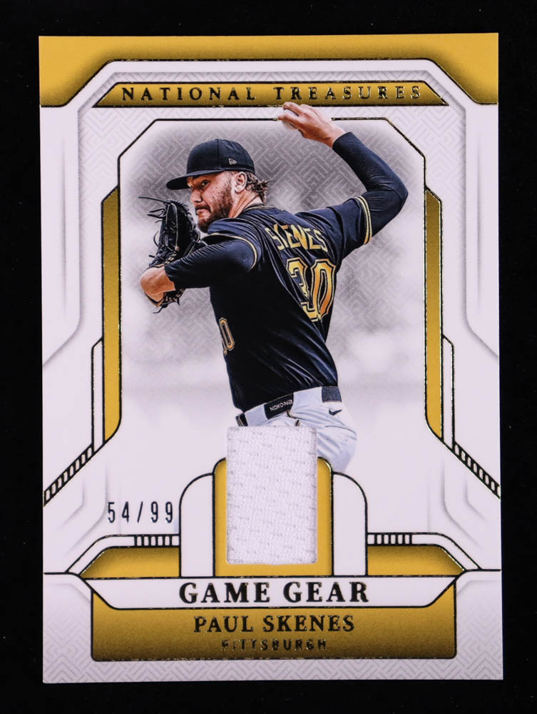 Paul Skenes 2025 Panini National Treasures Game Gear Swatches #6 #54/99 at PristineAuction.com Paul Skenes 2025 Panini National Treasures Game Gear Swatches #6 #54/99 at PristineAuction.com
