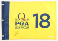 Min Woo Lee Signed 2025 PGA Championship Golf Pin Flag (JSA) at PristineAuction.com