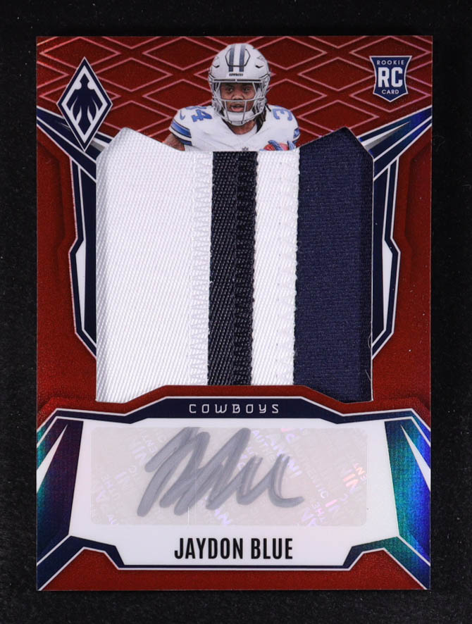 Jaydon Blue 2025 Panini Phoenix Rookie Patch Autographs Red #9 #80/99 at PristineAuction.com Jaydon Blue 2025 Panini Phoenix Rookie Patch Autographs Red #9 #80/99 at PristineAuction.com